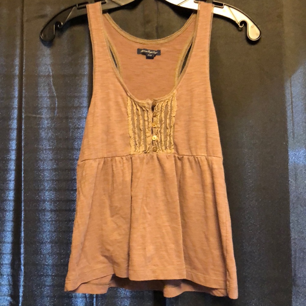 American Eagle brown tank top blouse
